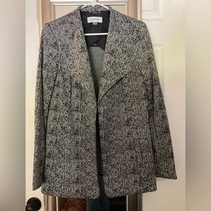 Calvin Klein blazer, perfect preloved condition. Black and white, size 12